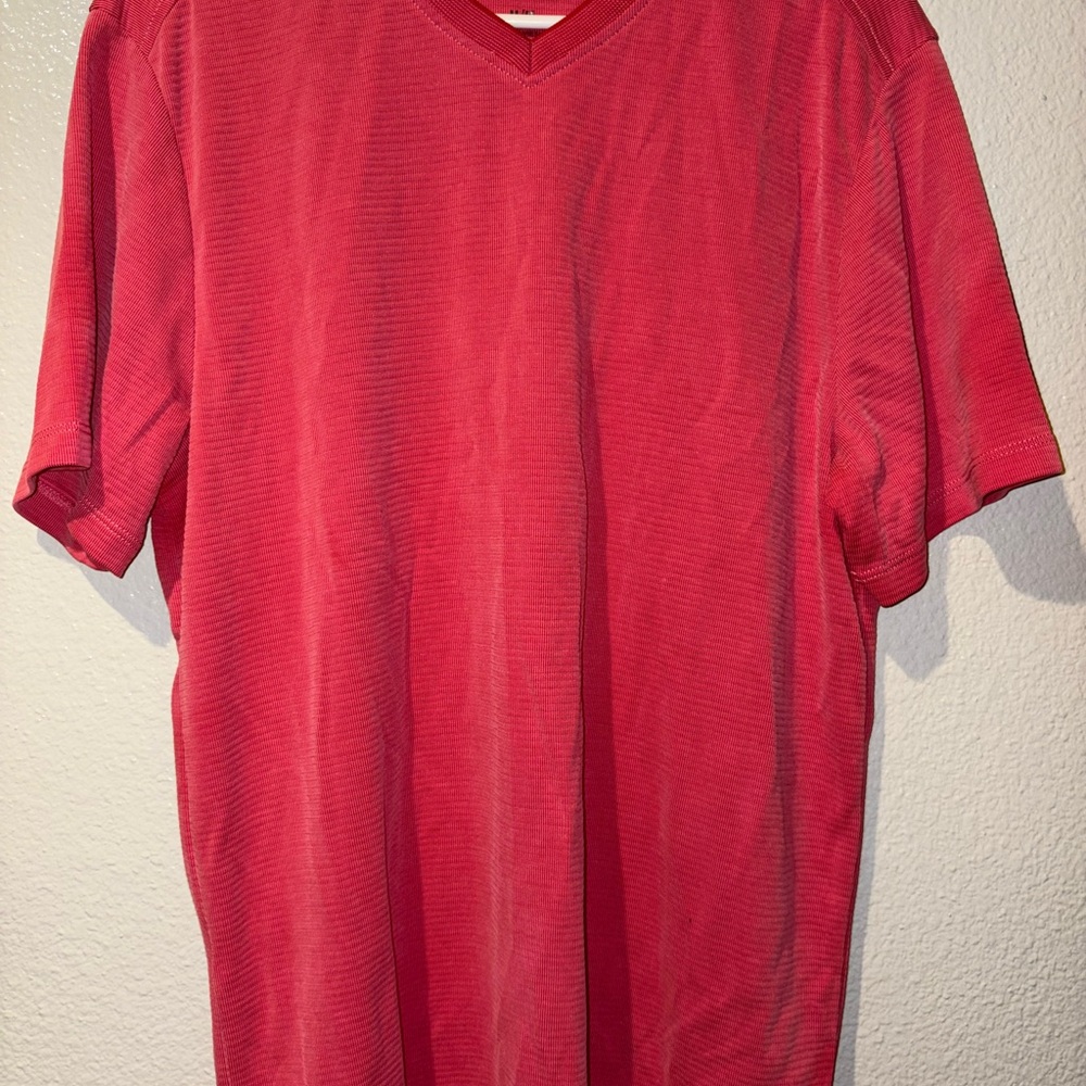 Tommy Bahama Red Short Sleeve V-Neck Tee